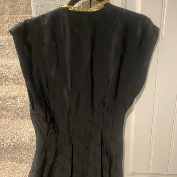 SANDRO black Jacquard Jumpsuit with gold chain - Picture 14 of 15